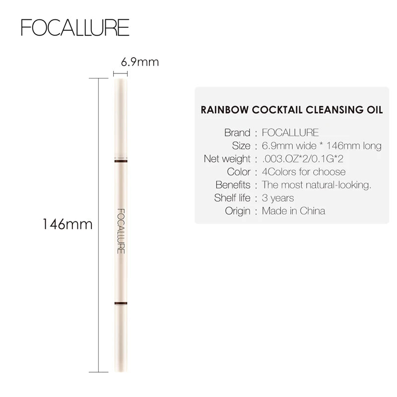 FOCALLURE 4 Colors Ultra Fine Eyebrow Pencil Waterproof Long-lasting Precise Eyebrow Enhancers Eye Brow Pen Makeup Cosmetics