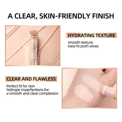 Concealer Foundation For Face Liquid Pie Makeup Primer Cosmetic women Dark Circles Makeup Corrector Modify Skin Tone Waterproof