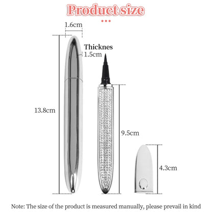 Self-adhesive Eyeliner Pen for False Eyelashes Glue-free Magnetic-free Waterproof No Blooming Eye Liner Pencil Makeup Tool