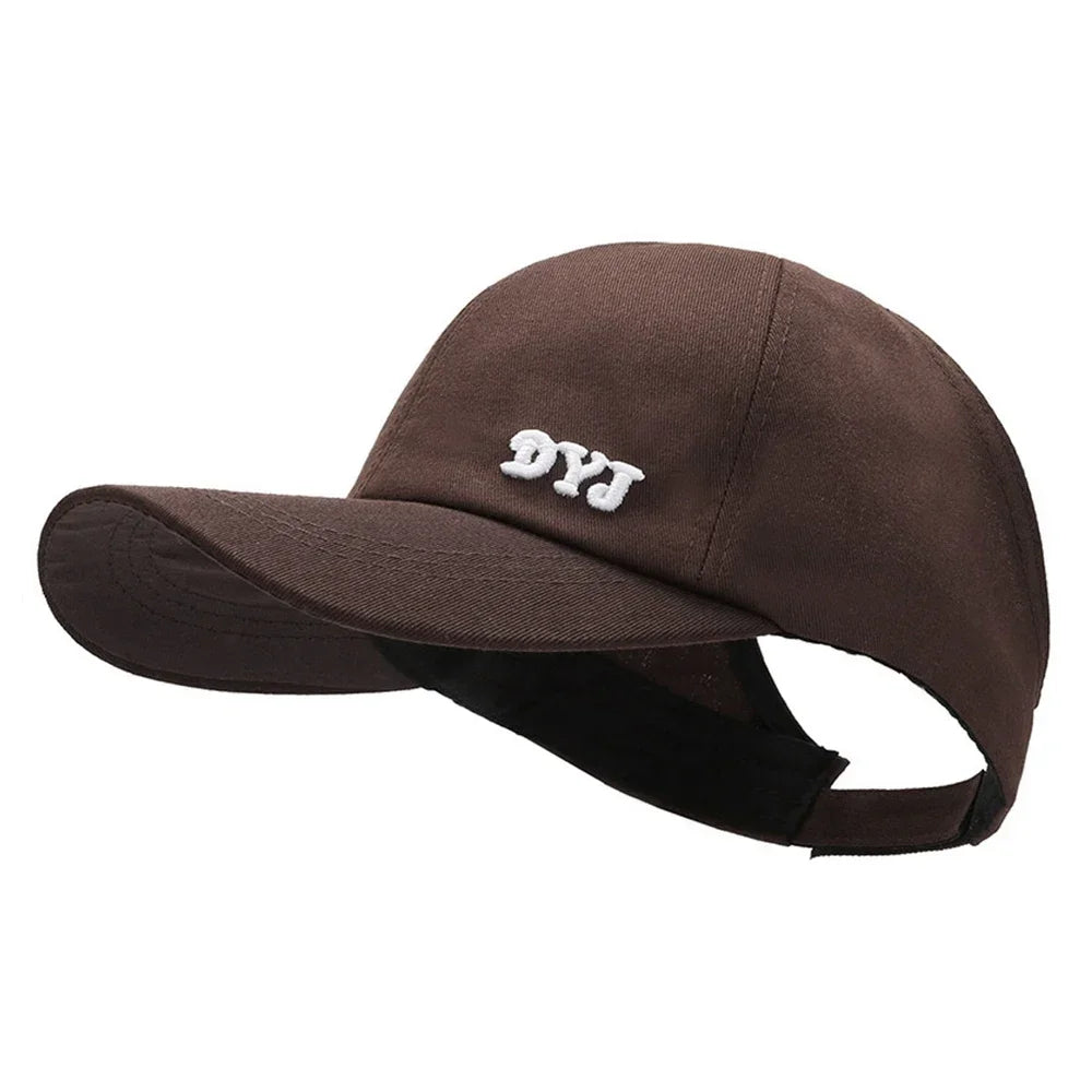Summer Sun Protection Baseball Cap Women Fashion Wide Brim Sun Hat Empty Top Adjustable Sunscreen Hat Outdoor Travel Cap Running