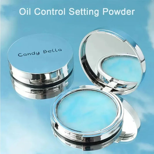 The Blue Sky Oil Control Long-lasting Powder Cake with Powder Puff Makeup Waterproof Wet and Dry Face foundation cosmetics