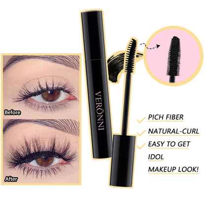 Mascara Eyelashes Lengthening Mascara 4D Silk Fiber Waterproof Curling Mascara Black Eyelashes Extension Make Up Cosmetics