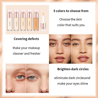 Waterproof Foundation Cream For Dark Skin Full Coverage Oil-Control Liquid Concealer Moisturizing Lasting Base Makeup Products