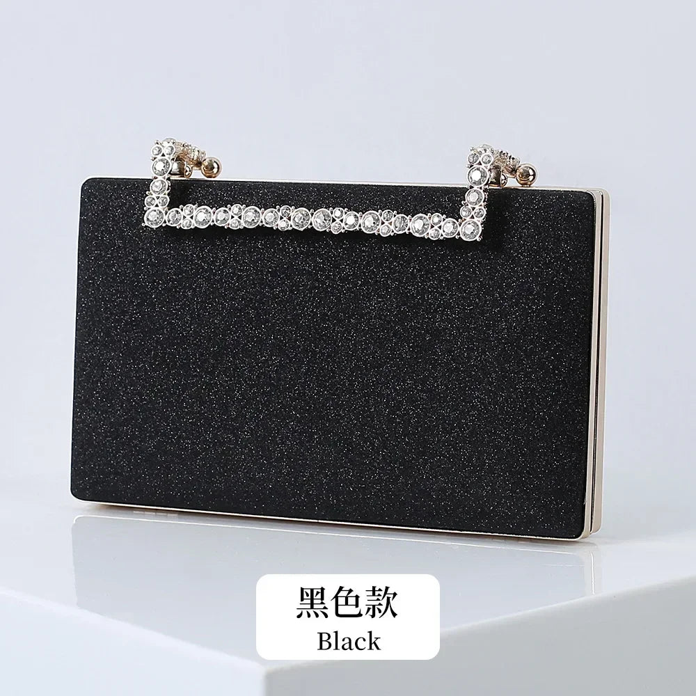 Diamond Party Evening Clutch Bags Small Luxury Cross Body Purses Bride Wedding Wallet With Chain Dinner Handbags For Women