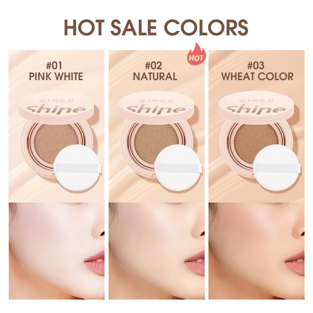 O.TWO.O Air Cushion BB Cream Colors Fuller Coverage Waterproof Long-lasting Concealer Cushion Compact Face Makeup