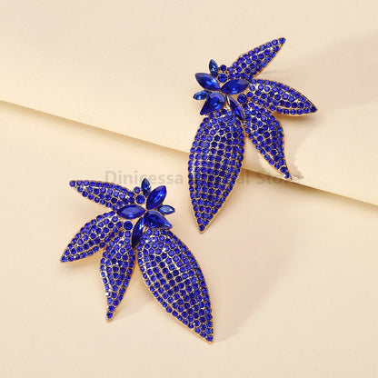Shiny Rhinestone Wing Charm Decor Female Unusual Bride Wedding Party Jewelry Trend Luxury Design Dangle Earrings For Women