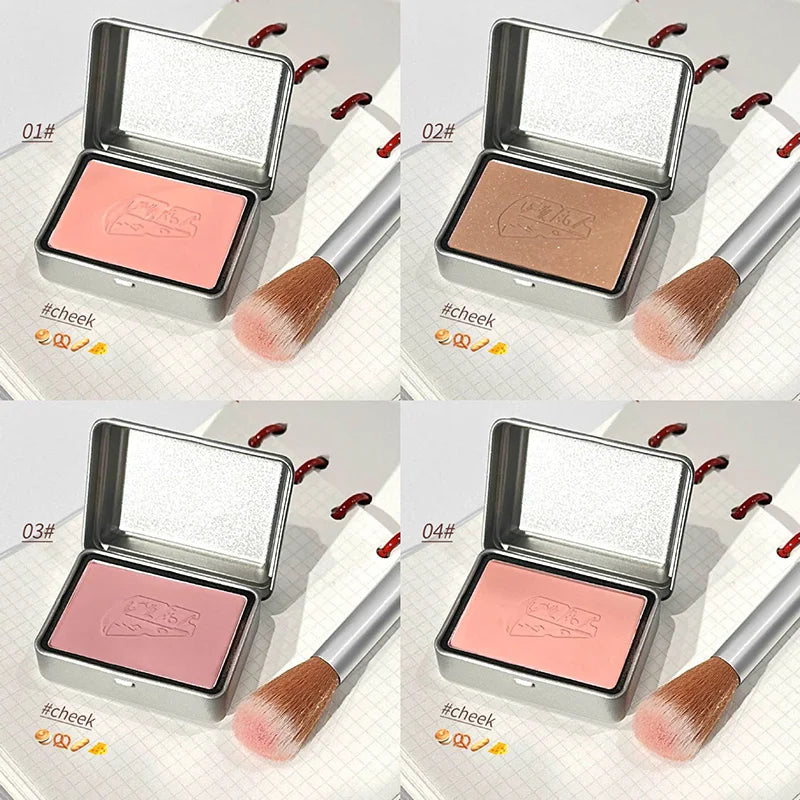 Peninsula Iron Box Blush 4 colors Drunken Rose Cheek Blusher Powder Matte Apricot Rouge Contour Palette Natural Face Makeup