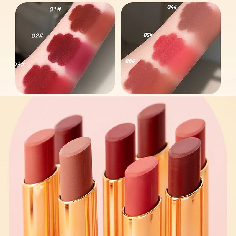 PINKCOCO Moisturizing Velvet Matte Lipstick Waterproof Long Lasting Not Easy To Fade Sexy Red Lip Tint Nude Lipstick Cosmetics