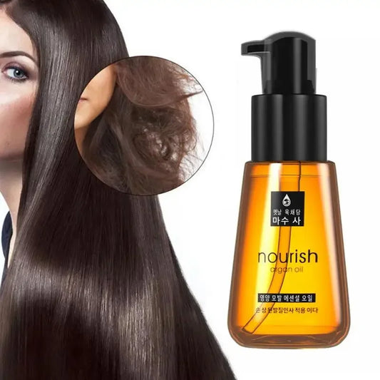 NOURISH 70ml Morocco Argan Oil HEssence Nourishing Repair Damaged Hair Treatment Essential Oils Wash-free Air Conditioners Care