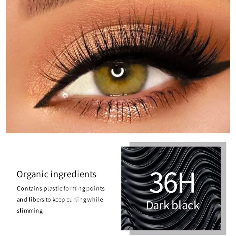 eelhoe 5D Waterproof Mascara Lengthening Eyelashes Women's Make-up Waterproof Mascara Black Silk Fibre Mascara New