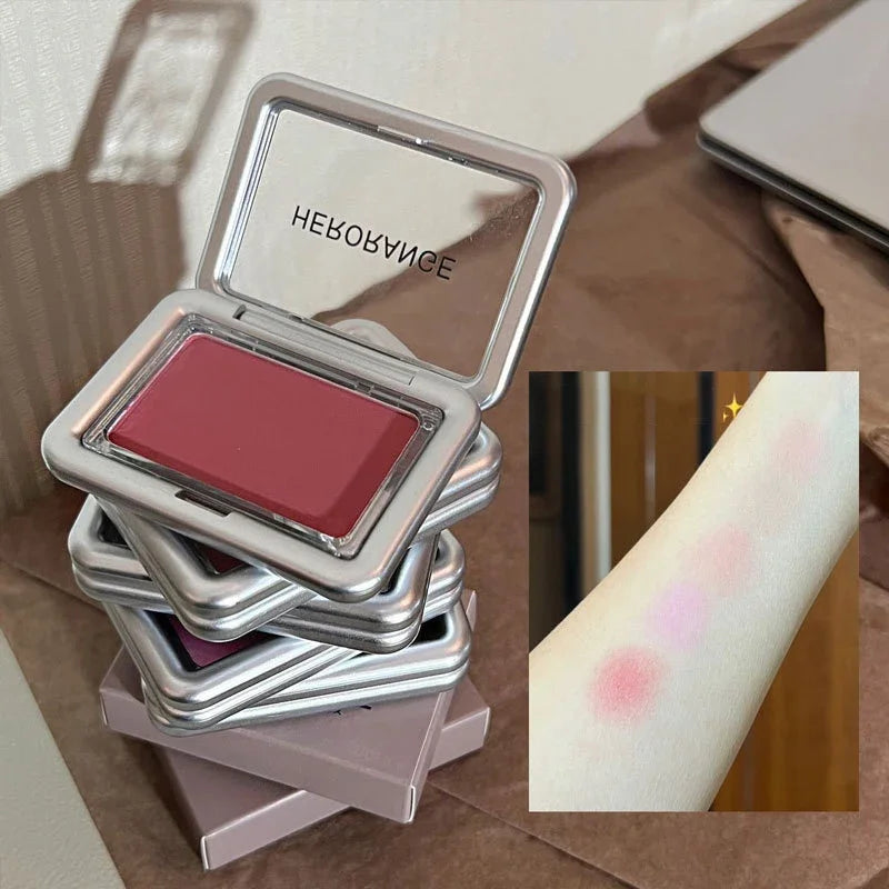 Cream Blusher Powder Palette Natural Long Lasting Makeup Rouge Clear Peach Pink Cheek Contouring Korean Blush Cosmetics