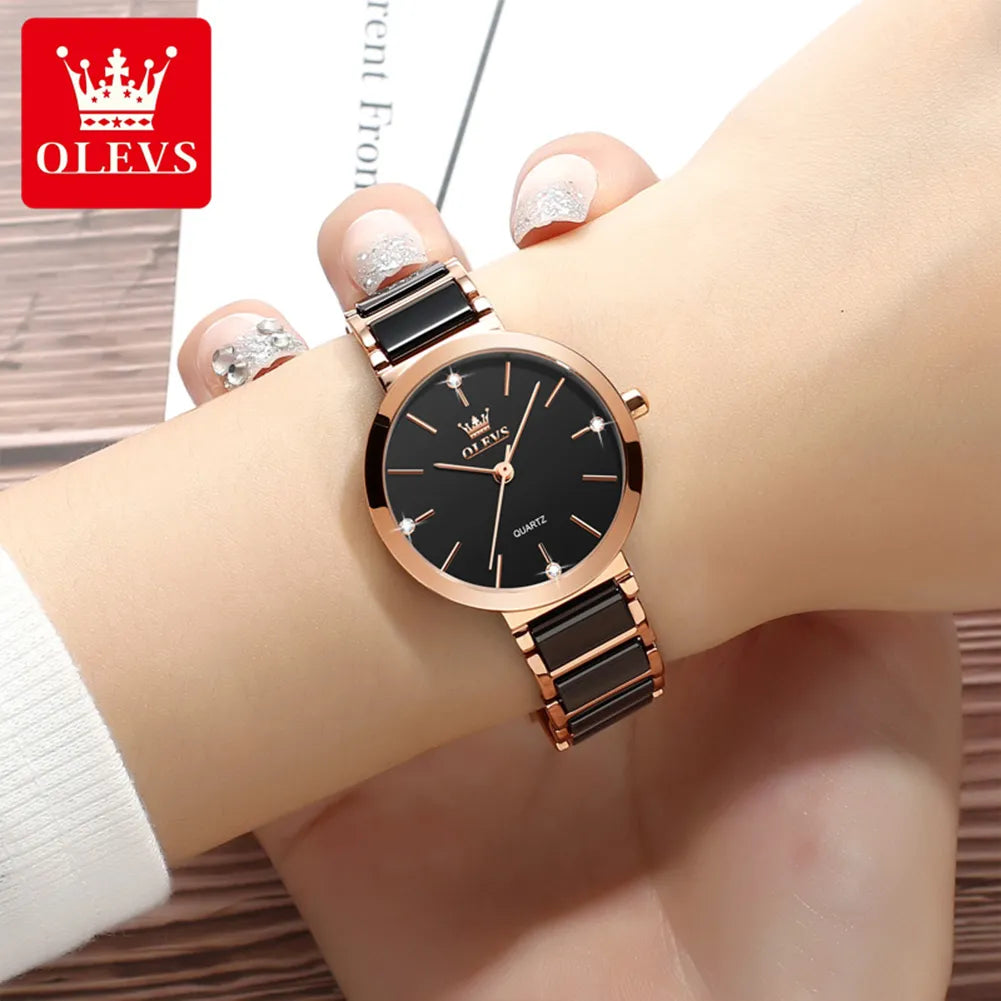 OLEVS Women's Wristwatch Luxury Brand Watch for Women Elegant Bracelet Waterproof Fashion Quartz Ladies Watches Reloj Para Mujer