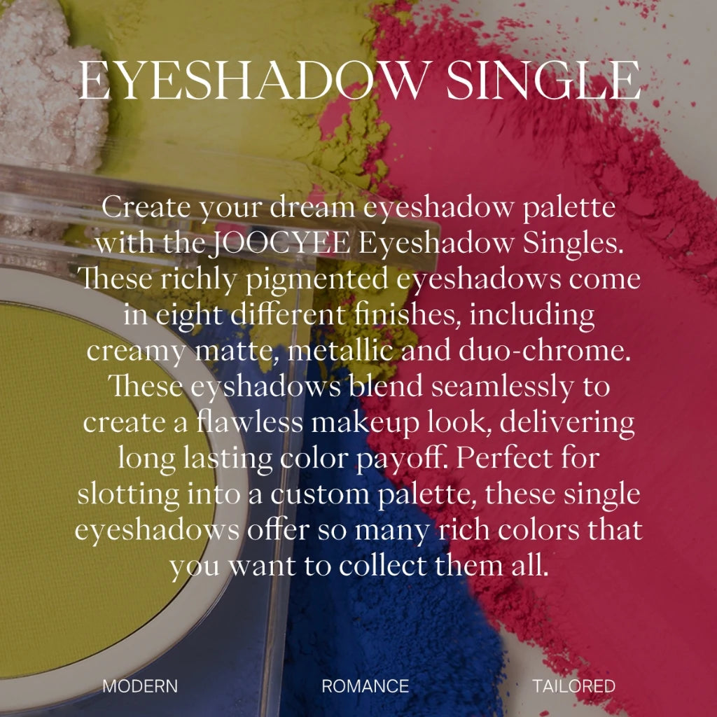 JOOCYEE Eyeshadow Single Long-lasting Natural Easy to blend High-pigmented Diamond shimmering Eyeshadow Black Blue