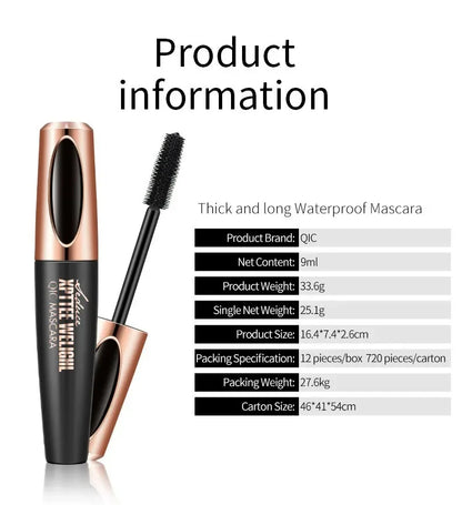 4D Silk Fiber Lash Mascara Eyelash Extension Thick Curling Non-smudge Waterproof Natural Lengthening Lasting Cosmetics Makeup