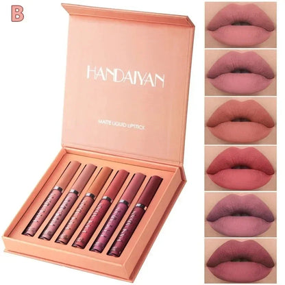 Combination Lipstick Set Makeup for Women Waterproof Long Lasting Cosmetics Matte Velvet Nude Color Lipstick Makeup Gift Box