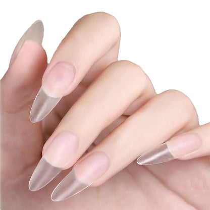 120pcs Matte fake nails Coverage transparent False Nails Tips French