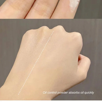 Pudaier Pressed Powder White Brighten Transparent Oil Control Concealer Lasting Natural Face Makeup Setting Powder Waterproof Cosmetic