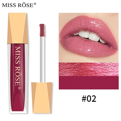 Miss Rose 16 Color Long Lasting Waterproof Velvet Matte Lip Glaze Lipstick Makeup Non-Stick Glitter Lip stick Lip Gloss Cosmetic