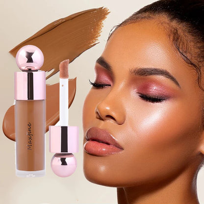 Waterproof Foundation Cream For Dark Skin Full Coverage Oil-Control Liquid Concealer Moisturizing Lasting Base Makeup Products