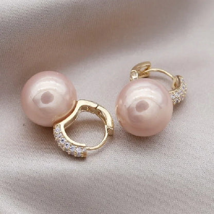 The New Fashion Jewelry Full Rhinestone Red Ball Earrings Earrings for Women