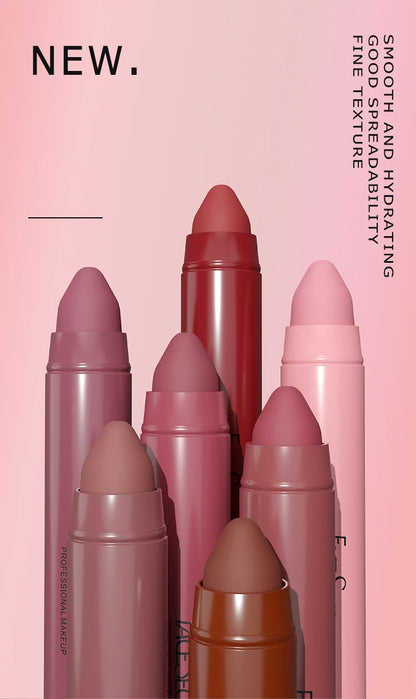 FACESECRET Beautiful Matte Lipstick Waterproof Long Lasting Color Rendering Non-stick Velvet Lips Liner Pencil