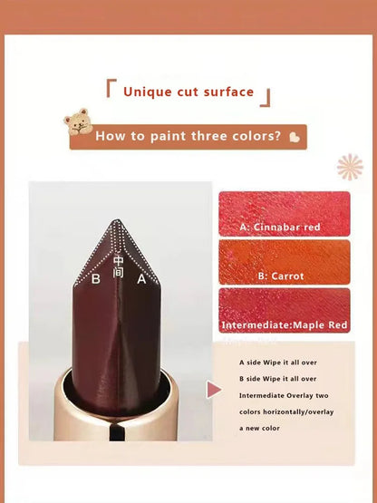 3in1 Velvet Lipstick Set Matte Soft Mist Lipstick Makeup Non-stick Cup Lipstick Non-fading Lips Waterproof Make Up Lipstick