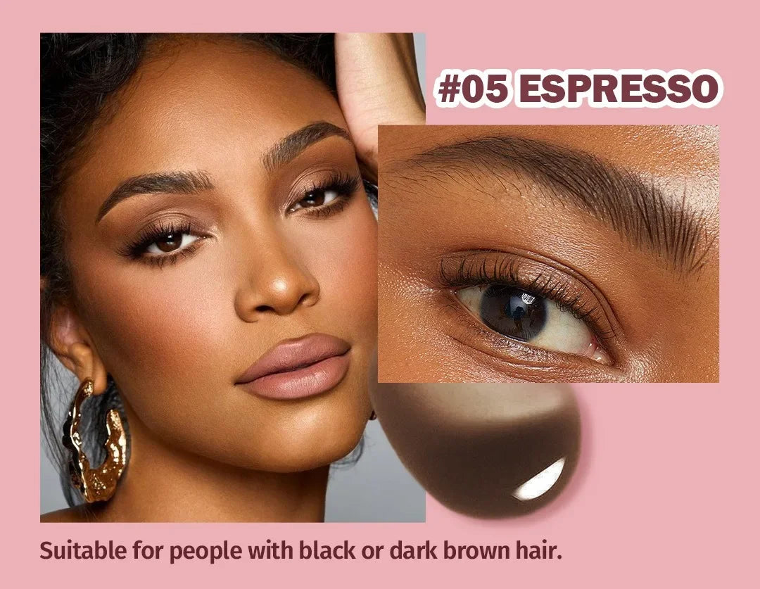 ELNO 3D Wild Eyebrow Pencil Microblading Eyebrow Tint Pen Square Angled Brush Brow Dye Cream Anti-smudge Waterproof Multifunction