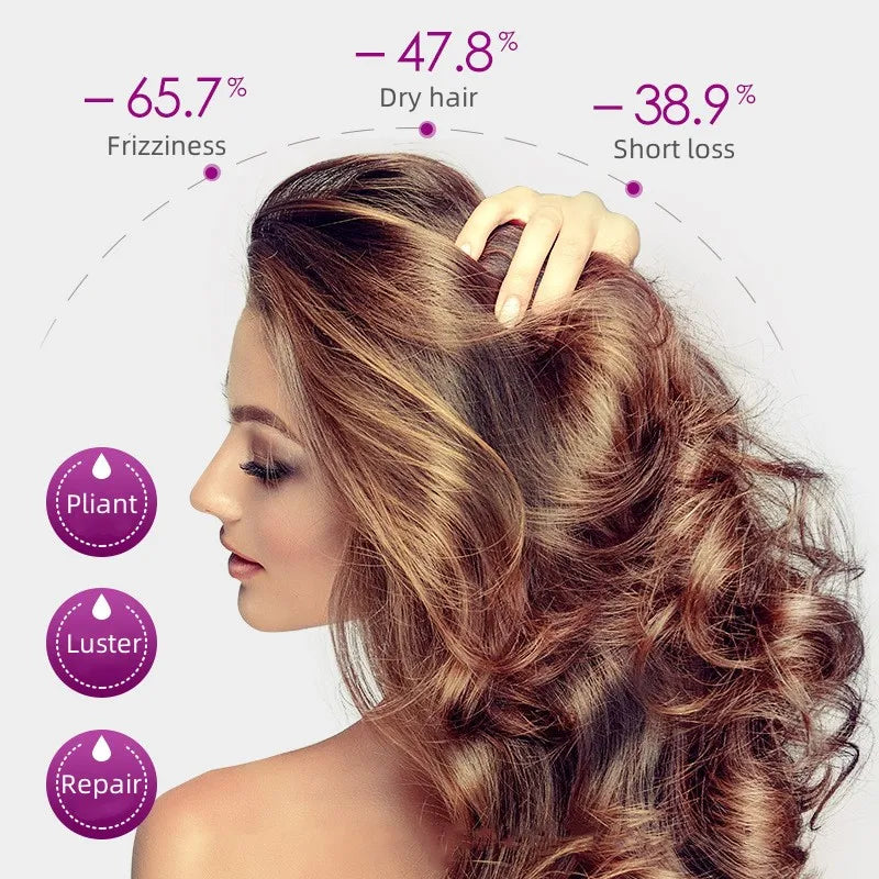 houmal Rose Essential Oil Capsules 30pcs  Supple Dry Hair Keratin Plant Complex Oil Dry Damaged Hair Repair Female Hair Care Products