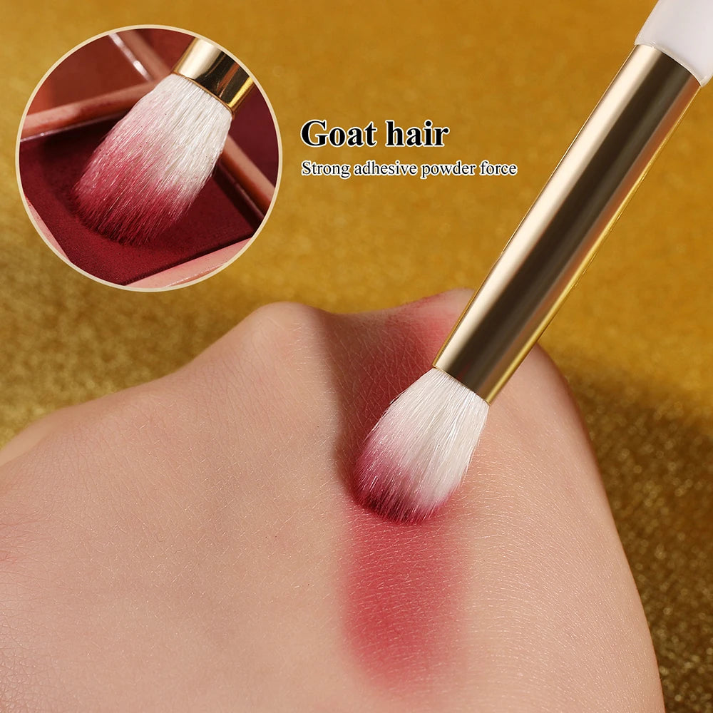 BEILI Luxury White Gold Goat Hair Makeup Brushes  Professional Foundation Make up Brush Blush Eyebrow Powder brochas maquillaje