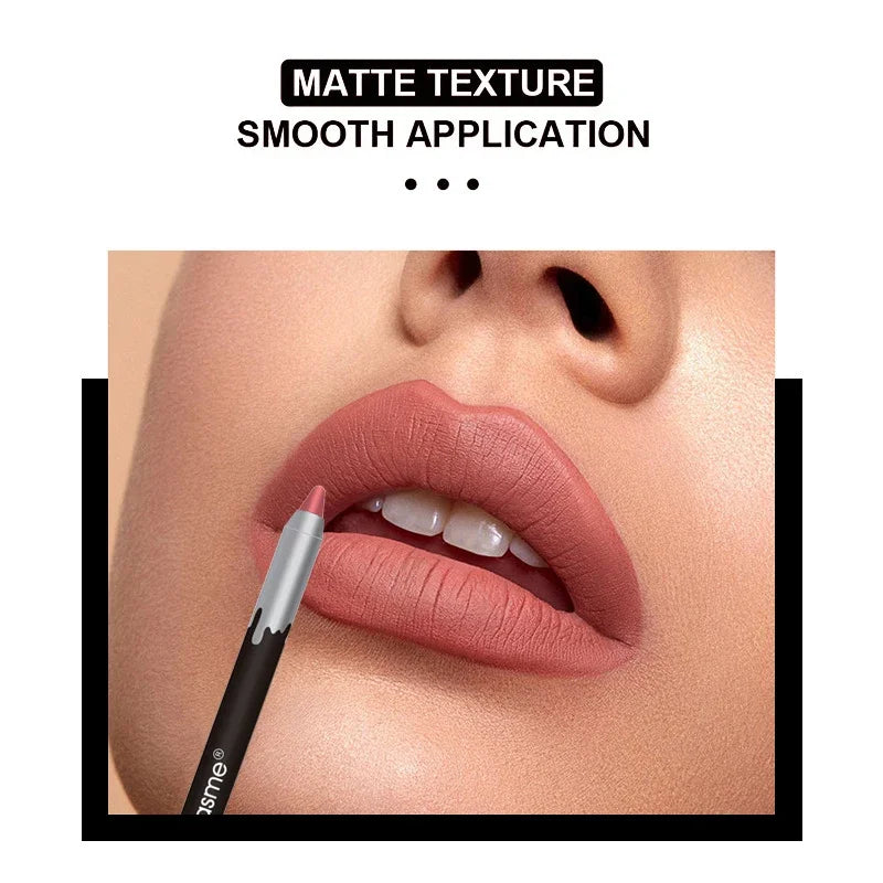 Choose Rasme 12 Color Matte Lip Liner Pencil Case Waterproof Matte Hook Line Lipstick Pen Foam Pen Without Fading Lip Line