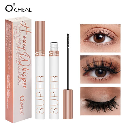 O'CHEAL Curling Mascara Black Thick Waterproof Long Lasting Natural Eyelashes 4D Silk Fiber Lengthening Mascara Beauty Makeup