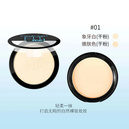 2 In 1 Nature Moisturizer Face Powder Smooth Foundation Pressed Powder Makeup Concealer Pores Cover Whitening Brighten Cosmetics