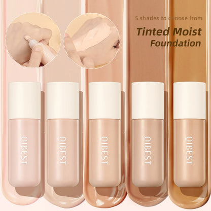 QIBEST Liquid Foundation Base High Coverage Waterproof Face Concealer Cream Lasting Oil-Control Professional Makeup For Women