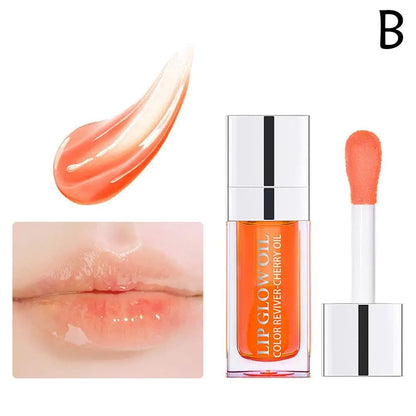 Crystal Jelly Moisturizing Lip Oil Plumping Lip Gloss Makeup Sexy Plump Lip Glow Oil Tinted Lip Plumper