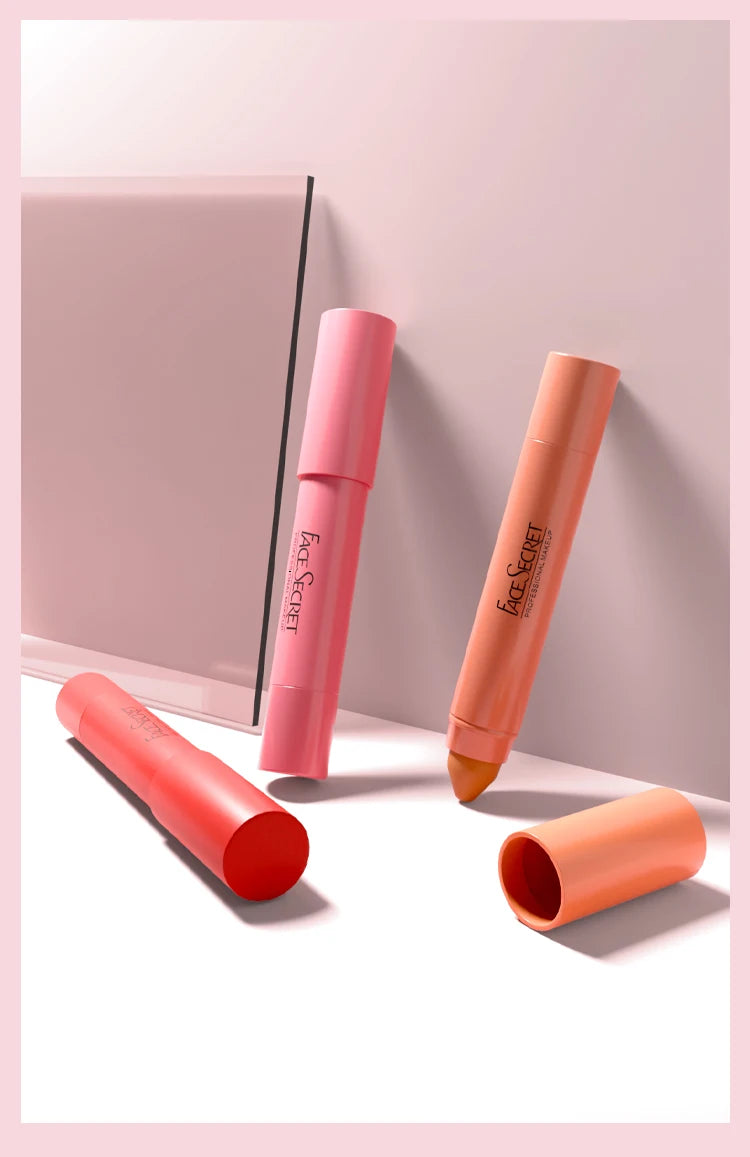 FACESECRET Beautiful Matte Lipstick Waterproof Long Lasting Color Rendering Non-stick Velvet Lips Liner Pencil
