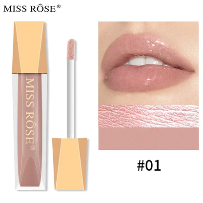 Miss Rose 16 Color Long Lasting Waterproof Velvet Matte Lip Glaze Lipstick Makeup Non-Stick Glitter Lip stick Lip Gloss Cosmetic