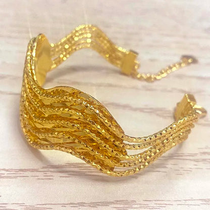 Gold Color Bangle For Women Girl  Occasions Thick Bracelet Bangles for Occasions