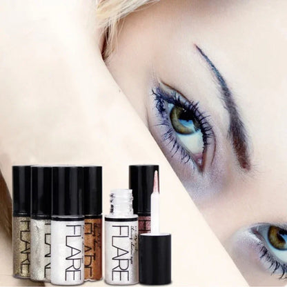 Professional Shiny Liquid Eye shadow Eyeliner Cosmetics for Women Pigment Silver Rose Gold Color Glitter Makeup
