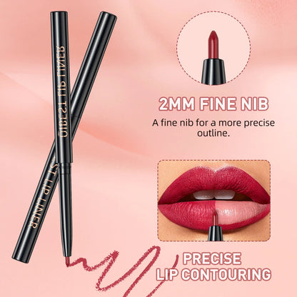 Lip Makeup Sets Lip Gloss Glaze Tint Long-lasting Matte Liquid Lipstick Waterproof Sweatproof Lip Liner Pencil Contour Kits 3pcs