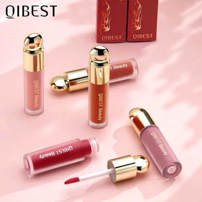 QIBEST Liquid Blush Stick With Cushion Natural Liquid Contouring For Face Blusher Pigment Lasting Cheek Tint Cream Blush Makeup