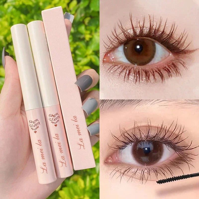 Ultra-fine Mascara Curl Thick Lengthening Eyelash Mascara Waterproof Non-smudge Brown Natural Curling Fine Brush Mascara Makeup