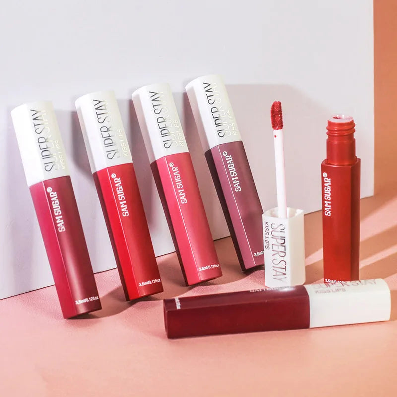 Matte Lipstick Set Lip Gloss Sets 6 PCS Non Stick Cup Stain Makeup Beauty For Women Waterproof Long Lasting Cosmetics