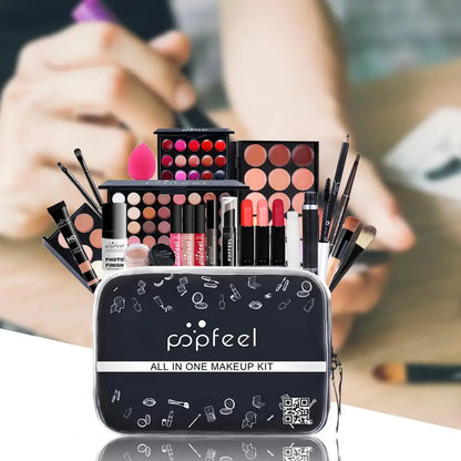 25Pes/Set Liquid Foundation  Complete   Makeup Set Women Fashion Cosmetic Bag