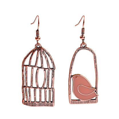 Ethnic Orange Beads Tassel Drop Earrings for Women Antique Gold Plated Geometric Pendientes Earring Boho Vintage Jewelry