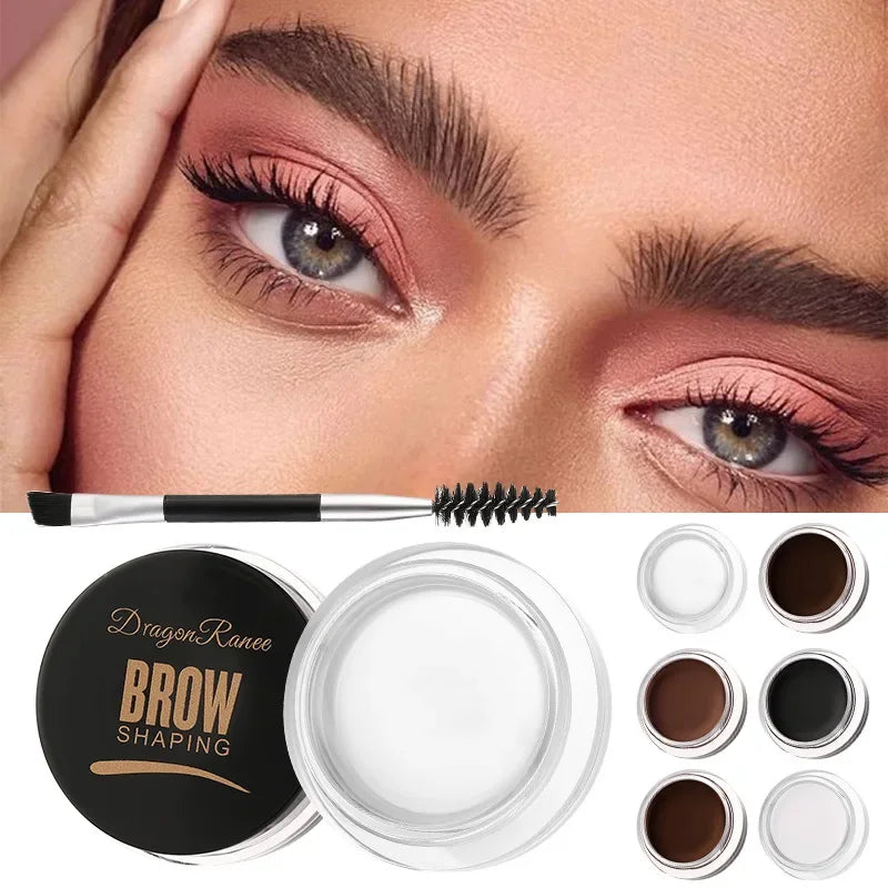 Dragon Ranee 3D Wild Eyebrow Gel Wax Brow Styling Soap Waterproof Long Lasting Tint Eyebrows Enhancers Brows White Brown Makeup Cosmetic Tool