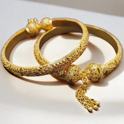 Dubai Real Gold 24k Plated Bracelet For Women Luxury Designer Copper Bangles Indian New Hand Jewelry Accessories