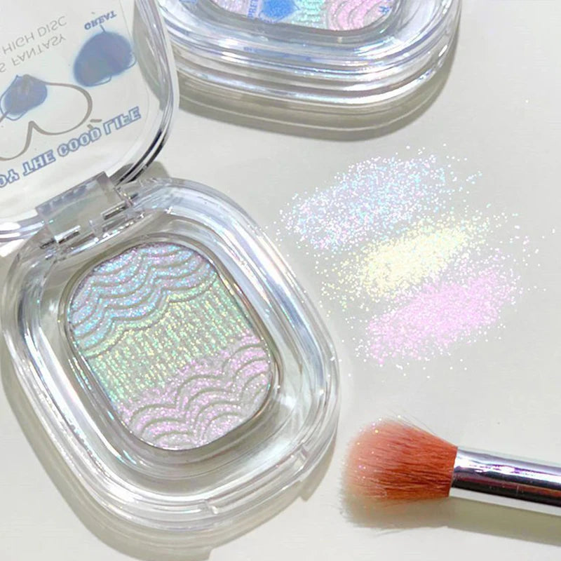 Waterproof Chameleon Glitter Eyeshadow Highlighter Mashed potato High Gloss Shiny Crystal Brightening Bronzer Highlight Makeup