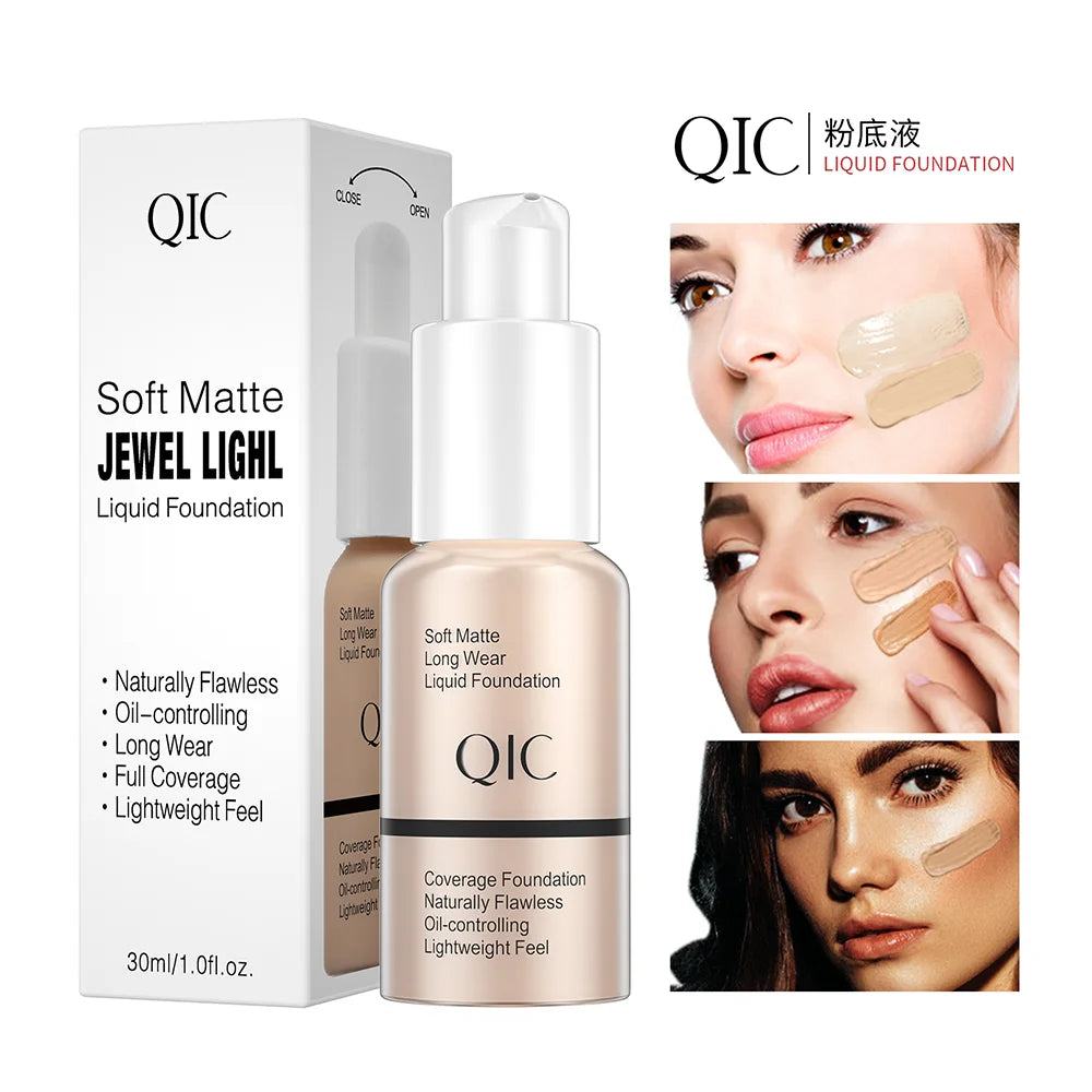 Matte Makeup Foundation Cream Professional Concealing Face Dark Circle Liquid Long-lasting Eye Corrector Cream Primer 30ml