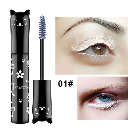 Waterproof Fast Dry Mascara Curls Extension Non-smudge Mascara Blue Pink Purple Black White Coffee Ink Mascara