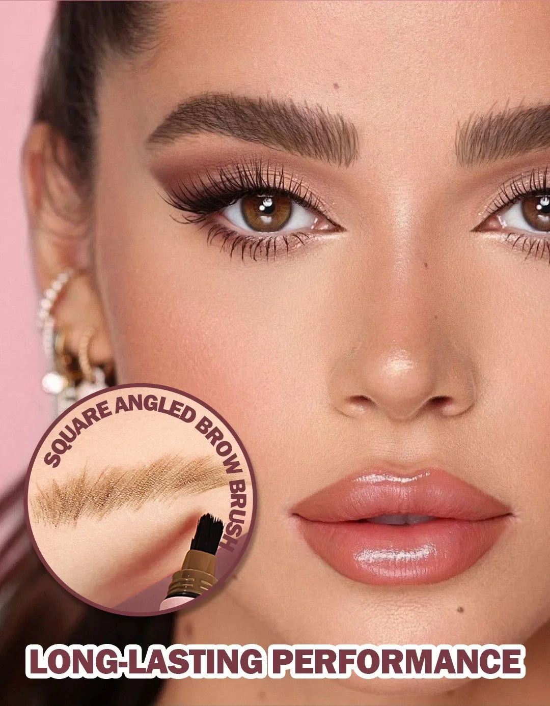 ELNO 3D Wild Eyebrow Pencil Microblading Eyebrow Tint Pen Square Angled Brush Brow Dye Cream Anti-smudge Waterproof Multifunction